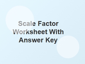 Understanding Scale Factor Concepts with Answer Key